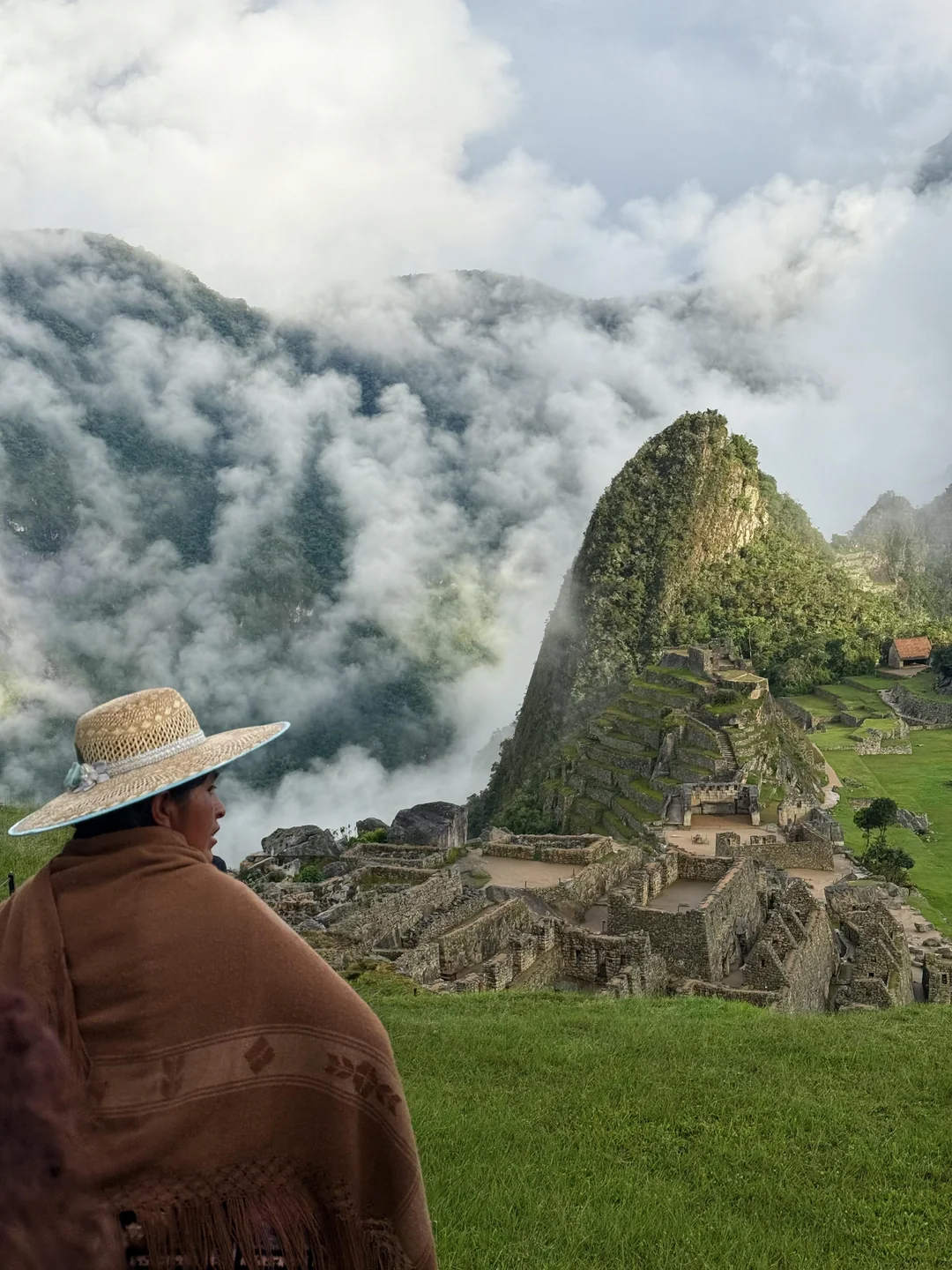 photo of a woman at Machu Picchu
