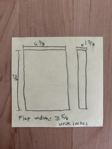 The dimensions of my chosen book cover.