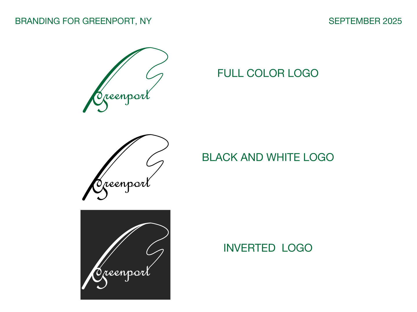 The logo that was developed by another for Greenport, NY.