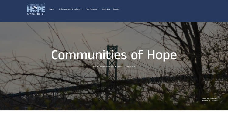 The updated navigation with all of the pages that our employer wanted.
